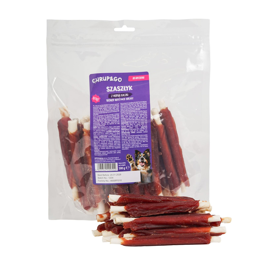 CHRUP&GO Patyczek z Piersią Kaczki 500g Przysmak dla Psów Dorosłych